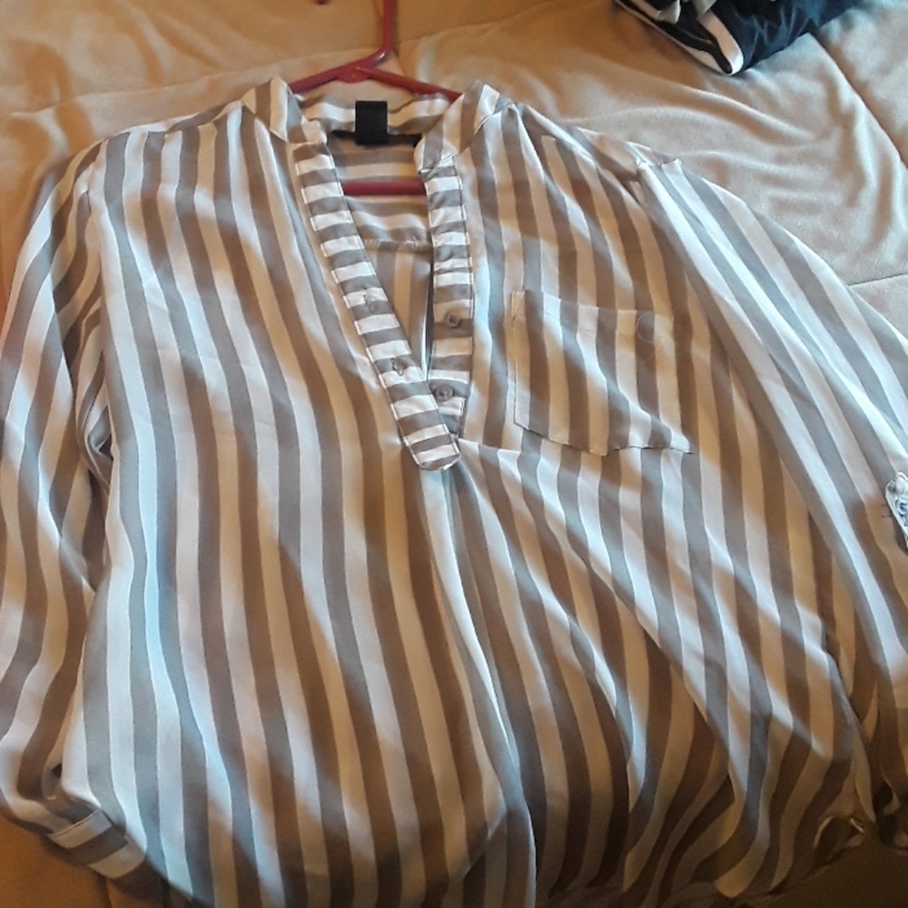 Striped long-sleeve shirt